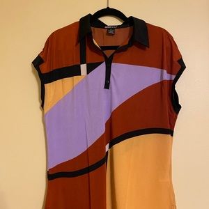 Fun patterned top/polo